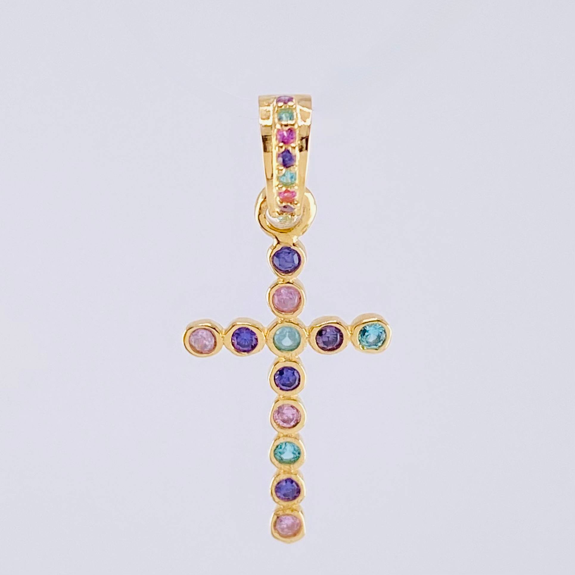 Dije Cruz Tupida 1.45gr / 1 in / Oro Amarillo 18K