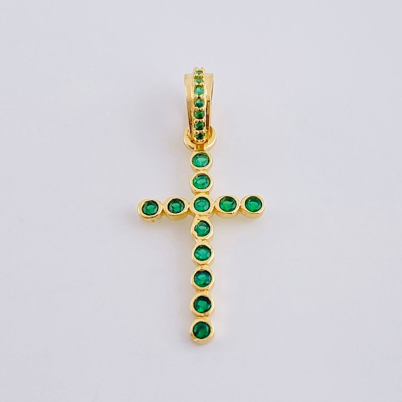 Dije Cruz Tupida 1.35gr / 1 in / Oro Amarillo 18K *