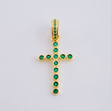 Dije Cruz Tupida 1.35gr / 1 in / Oro Amarillo 18K *