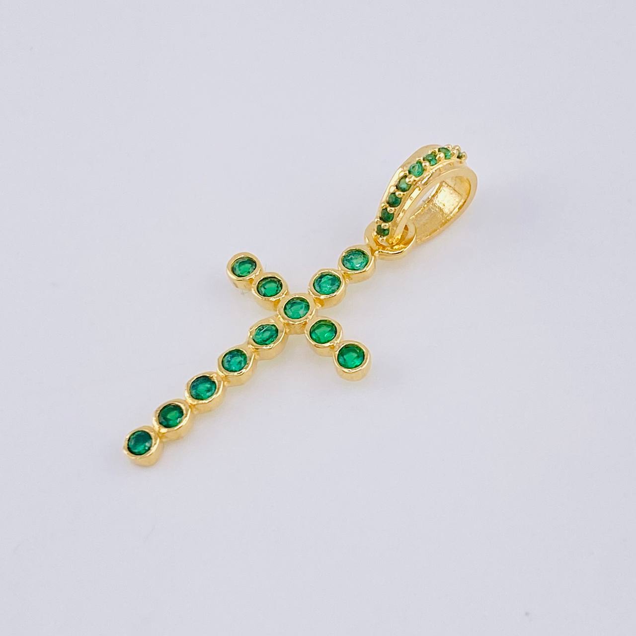Dije Cruz Tupida 1.35gr / 1 in / Oro Amarillo 18K *