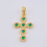 Dije Cruz Tupida 2.7gr / 1 1/4 in / Oro Amarillo 18K
