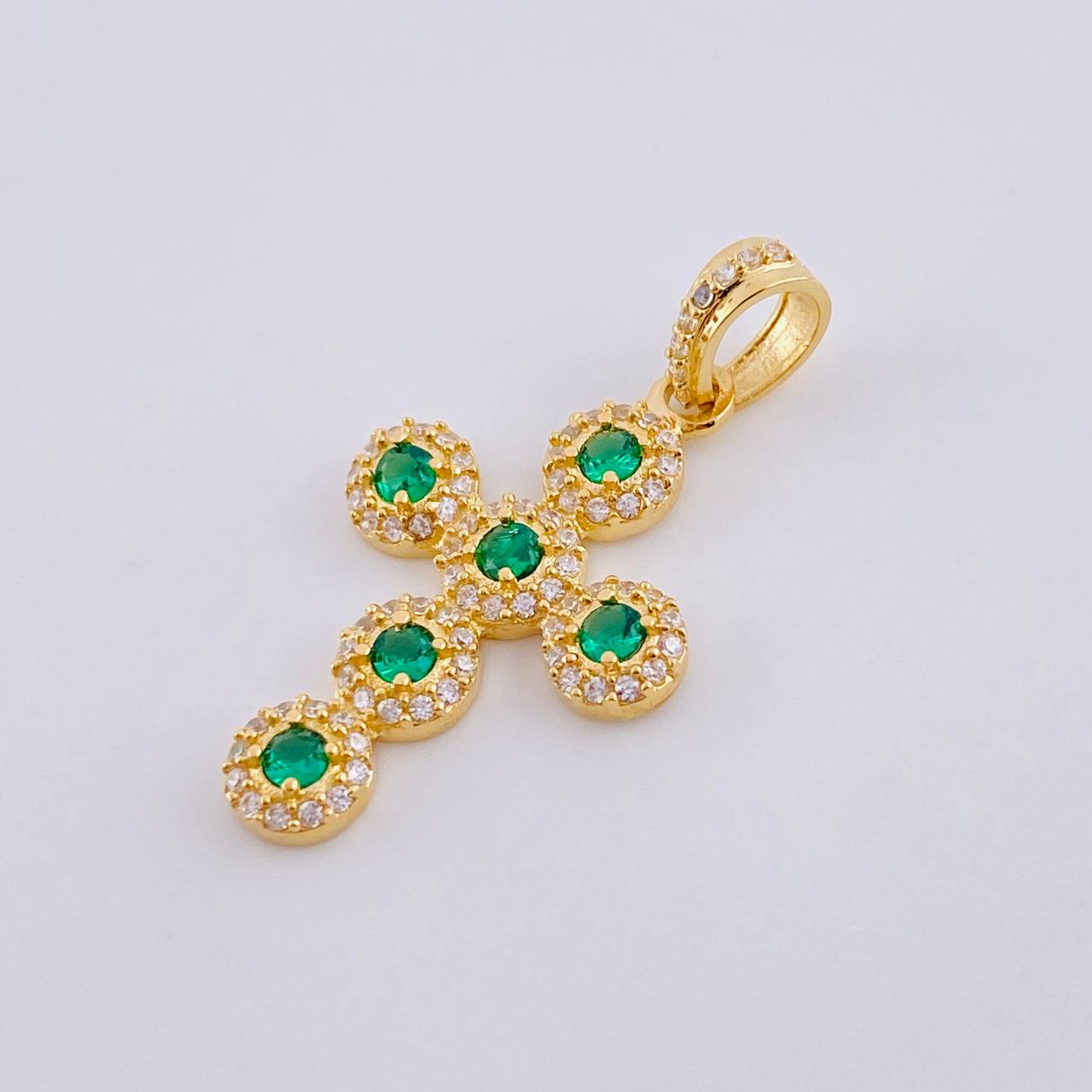 Dije Cruz Tupida 2.7gr / 1 1/4 in / Oro Amarillo 18K