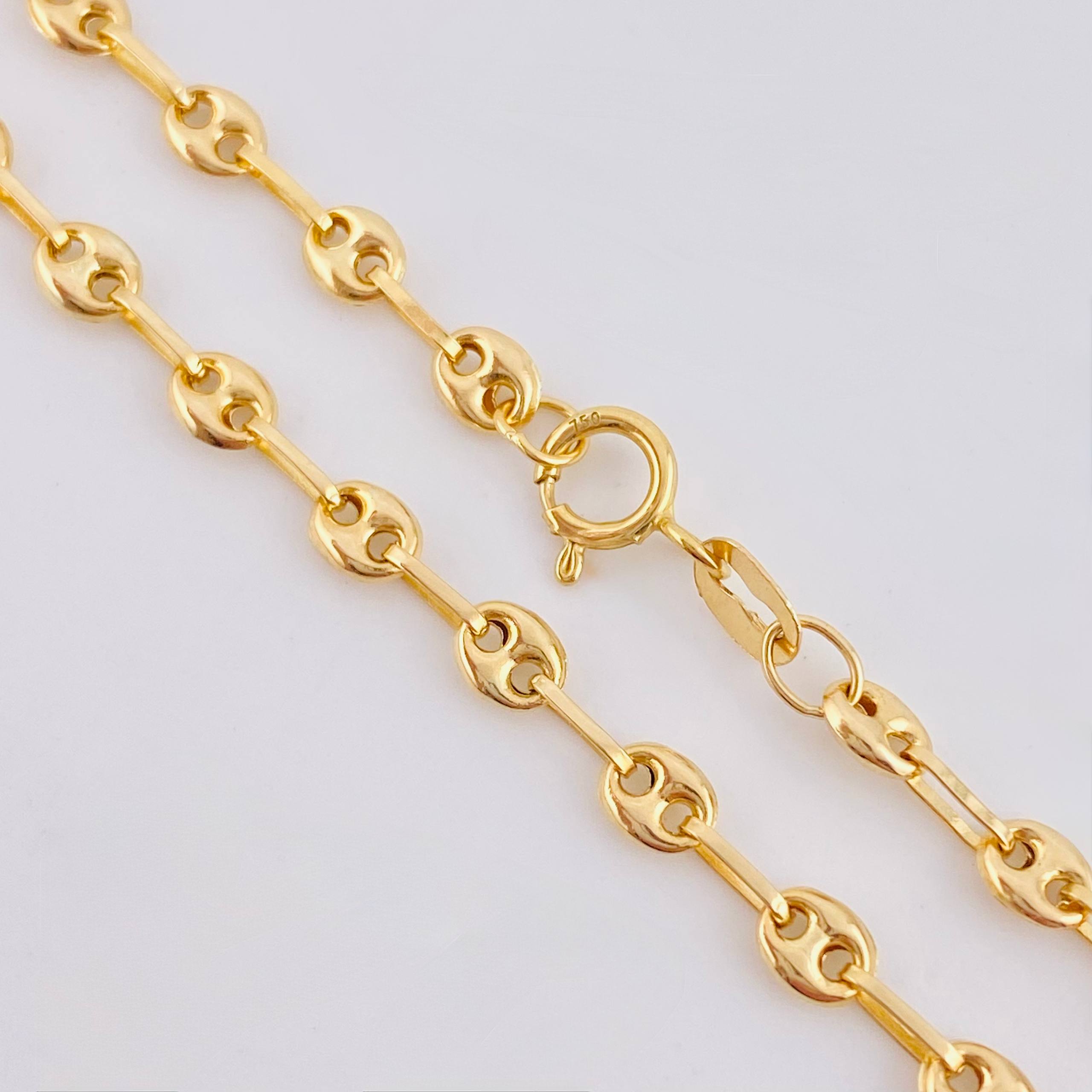 Tobillera GC 2.65g / 9 1/2 in / 3.4mm Oro Amarillo 18K