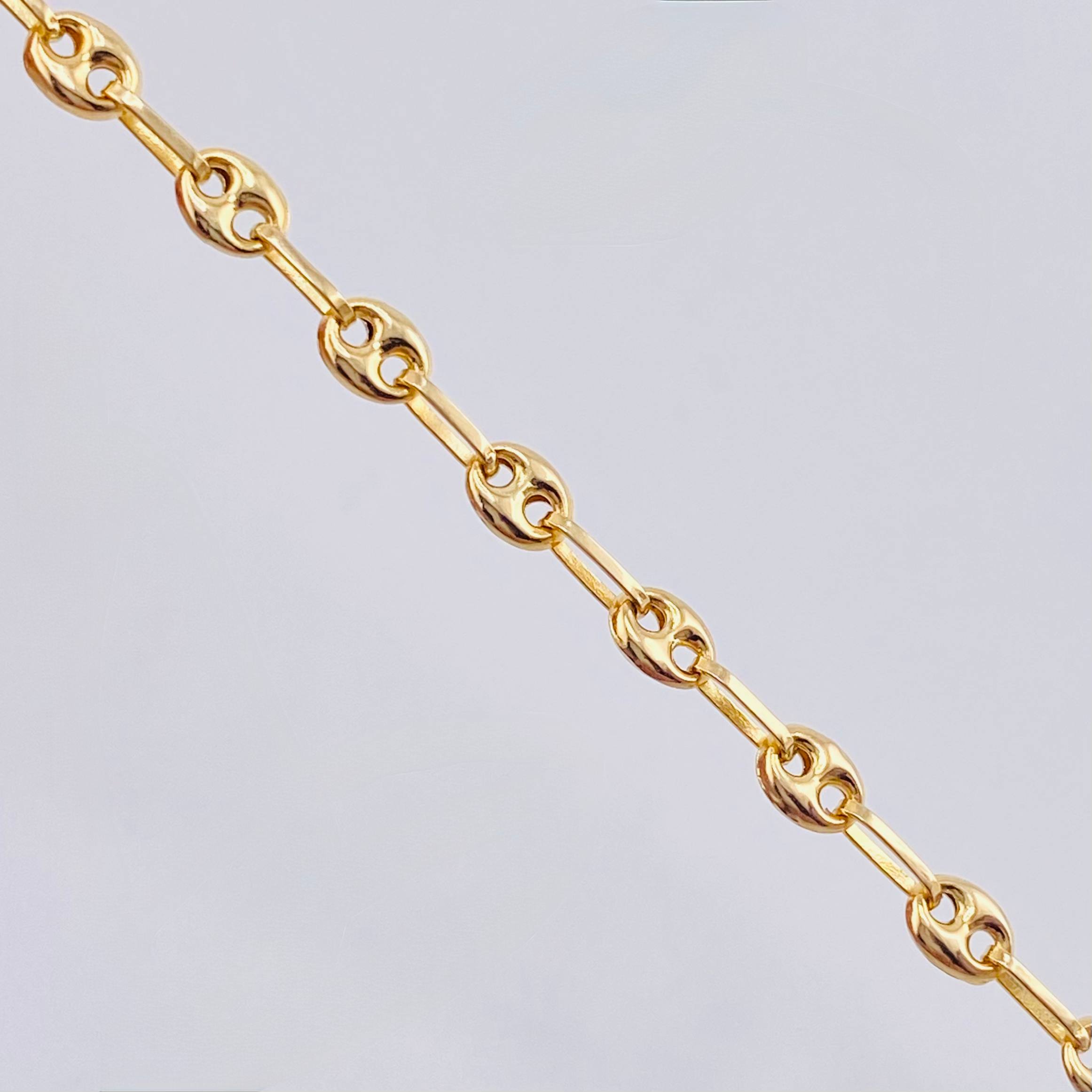 Tobillera Gc 2.7gr / 10 1/2 in / 3.4mm Oro Amarillo 18K