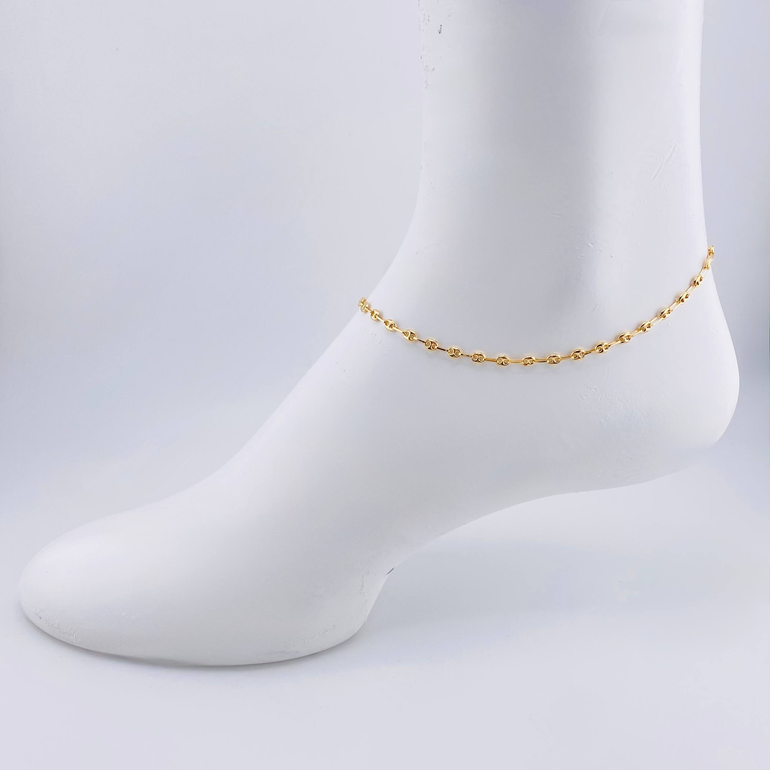 Tobillera GC 2.65g / 9 1/2 in / 3.4mm Oro Amarillo 18K