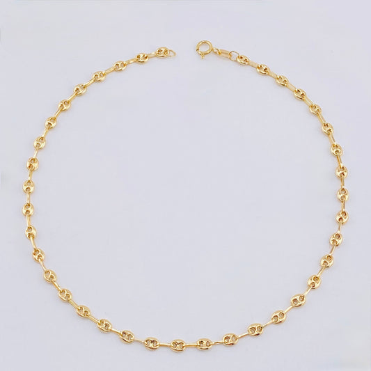 Tobillera GC 2.75gr / 10 1/2 in / 3.4mm Oro Amarillo 18K ©