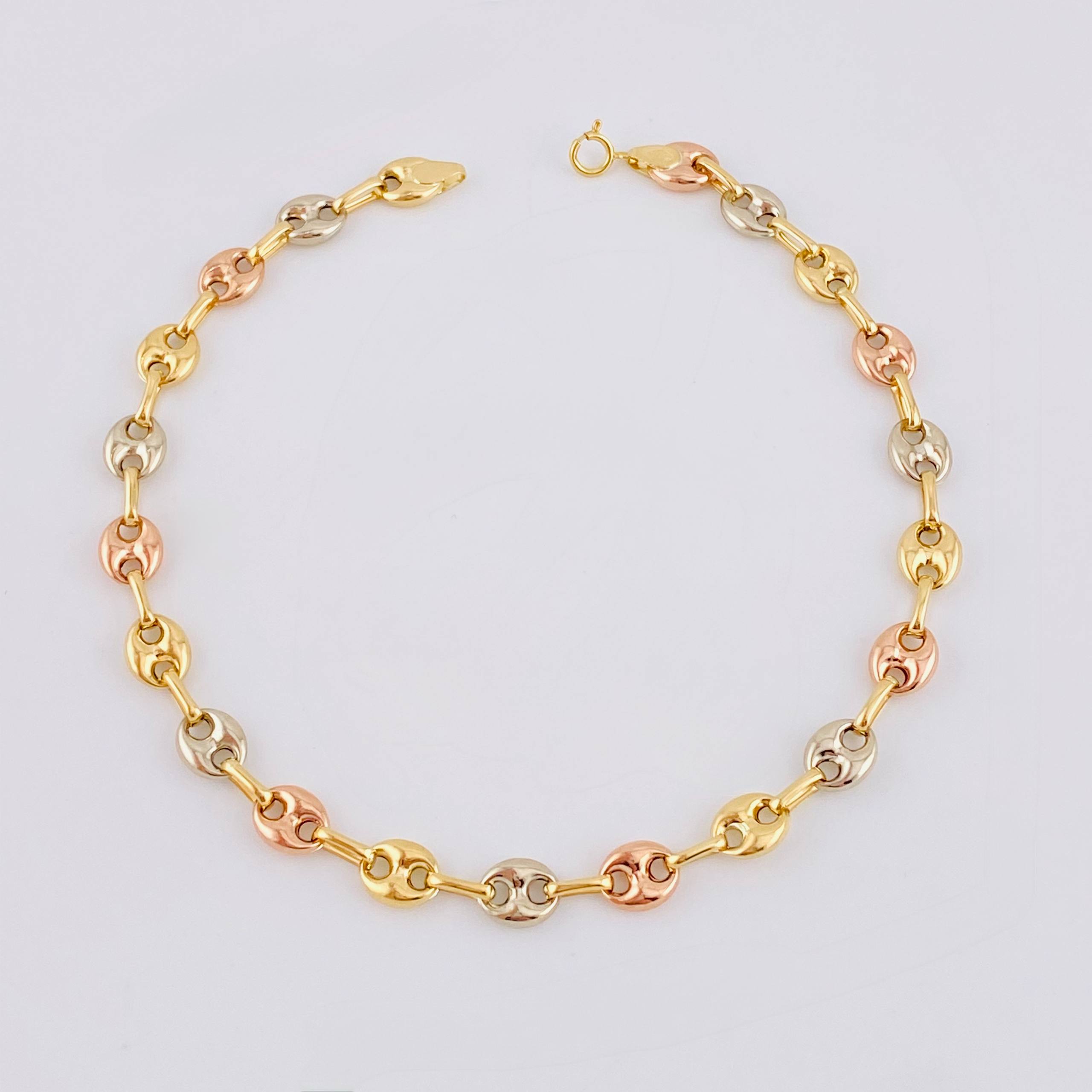 Tobillera Gc 4.85gr / 9 1/4 in / 6.3mm Tres Oros 18K