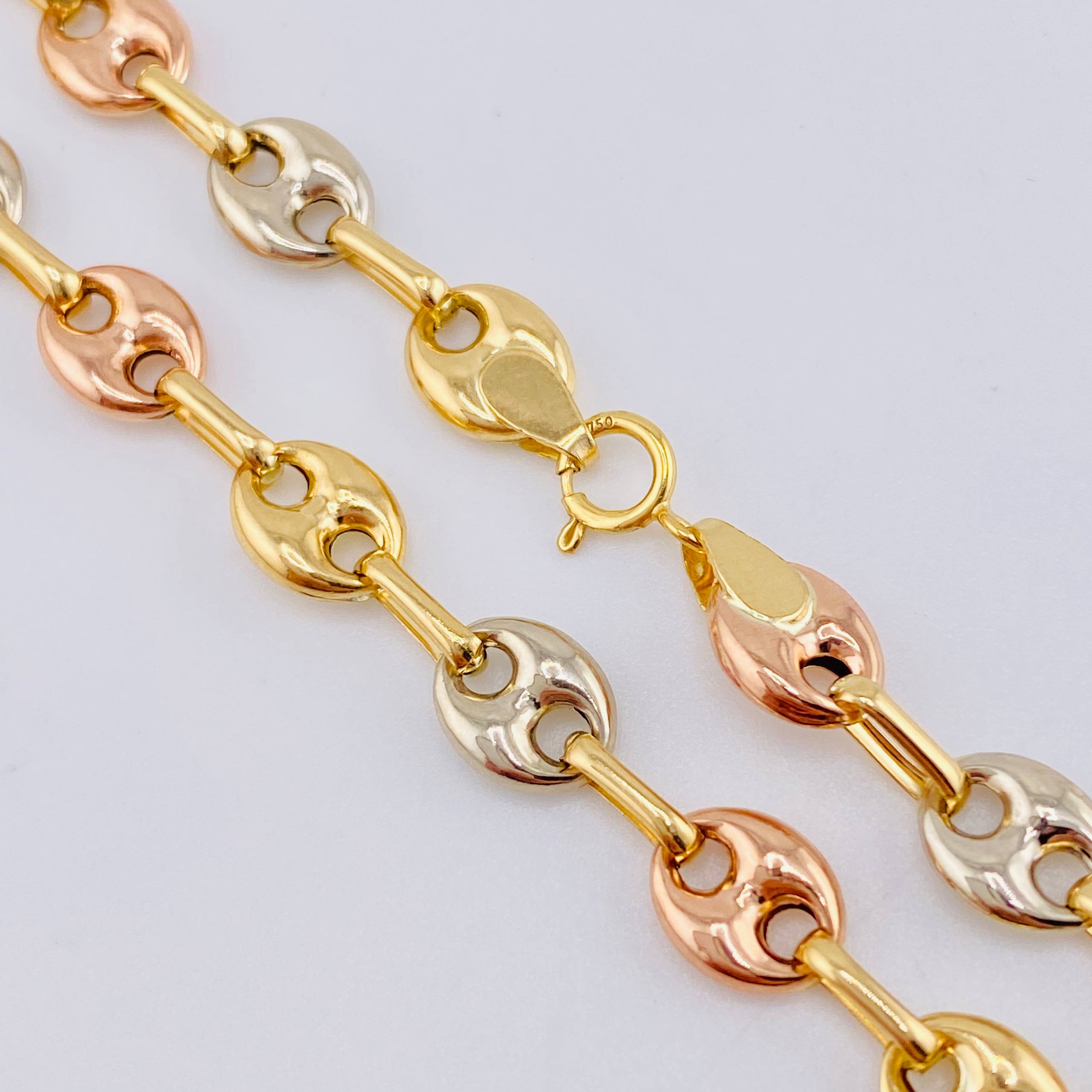 Tobillera Gc 4.9gr / 9 3/4 in / 6.3mm Tres Oros 18K ©