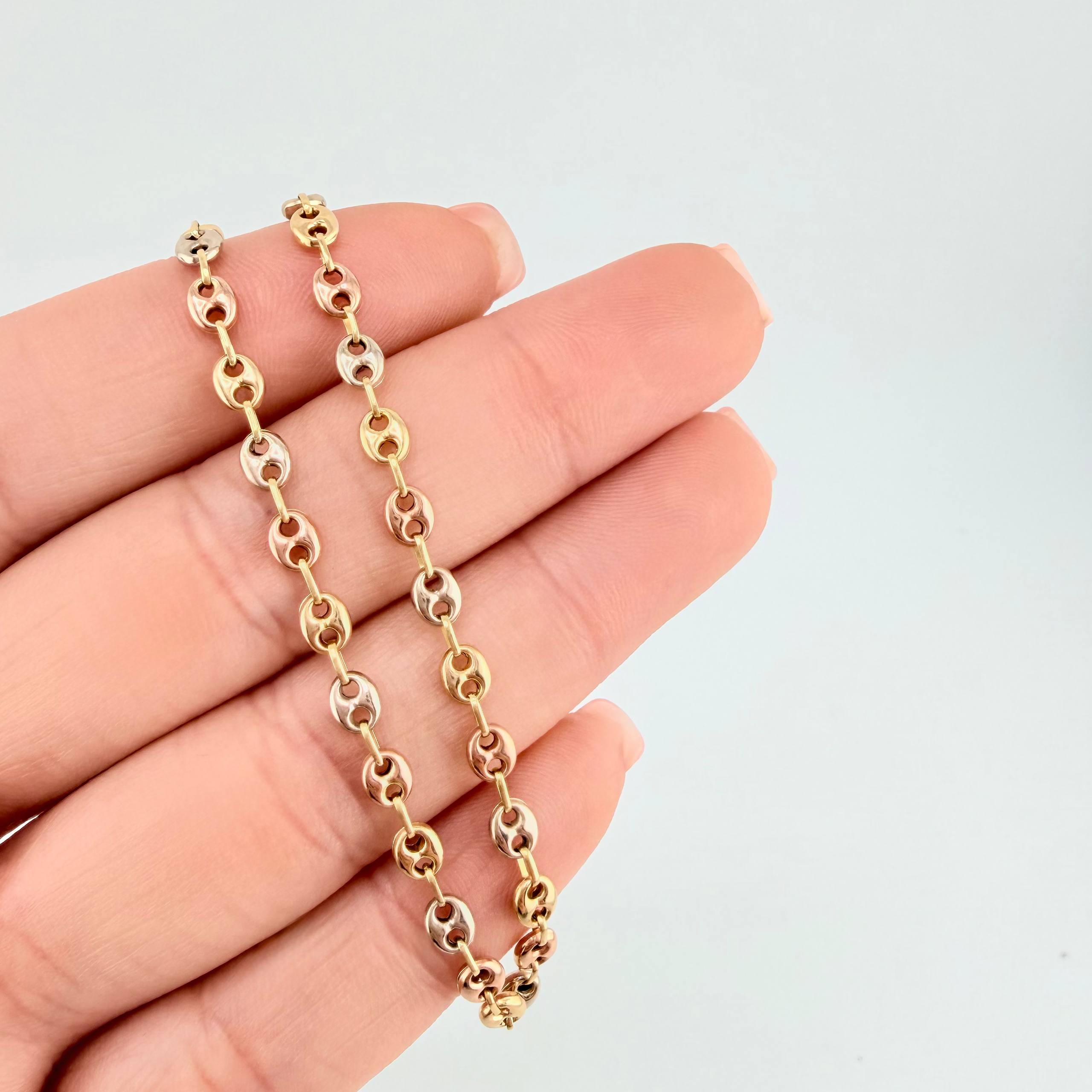 Gc Anklet 2.85gr / 10 in / 3.7mm 18K Three Golds