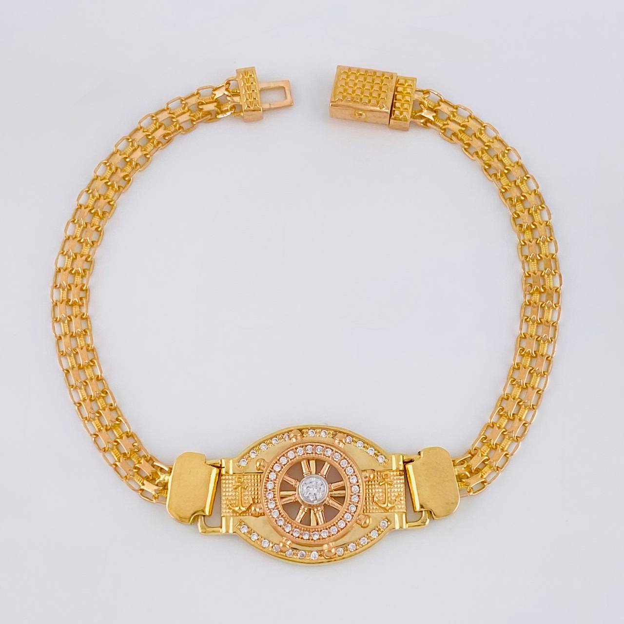 Pulso Chino Correa Timon Ancla 12.35g / 7 3/4 in / 5.1mm Oro Rosa 18K
