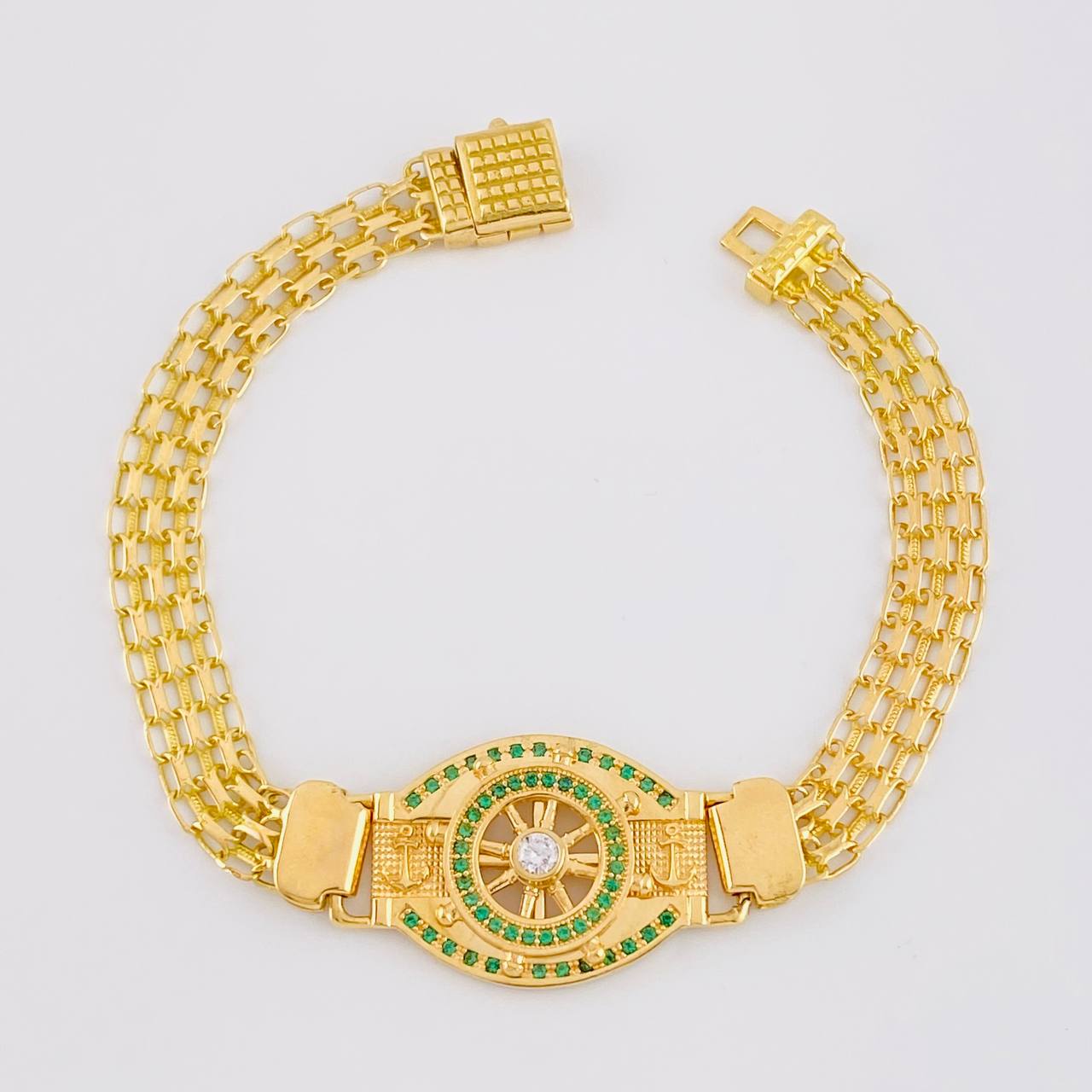 Bismark Bracelet Strap Helm Anchor 12.5g / 7 1/4 in / 7mm 18K Yellow Gold
