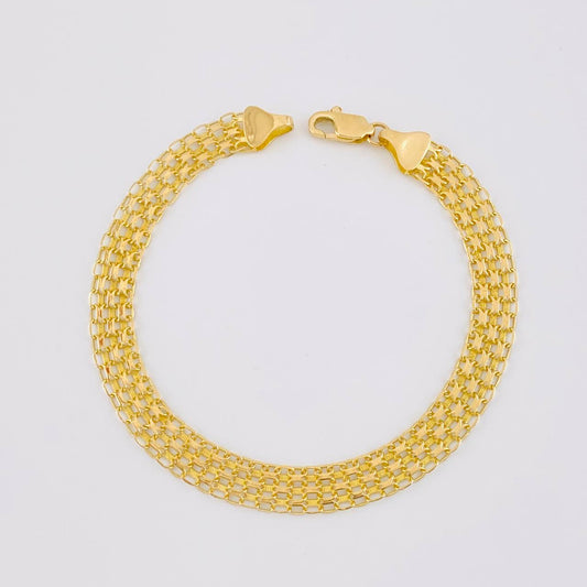 Pulso Chino 7g / 6 1/2 in / 9.6mm Oro Amarillo 18K
