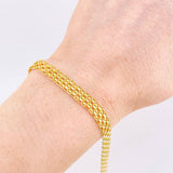 Pulso Chino 7g / 6 1/2 in / 9.6mm Oro Amarillo 18K