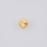 Herraje Trébol Diamantado 0.35g / 1/4 in Oro Amarillo 18K