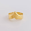 Anillo Curva Enlazada 1.6 g / T7 1/4 Oro Amarillo 18K