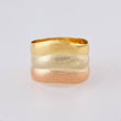 Anillo Curvo Tres Lineas 3 g / T6 Tres Oros 18K