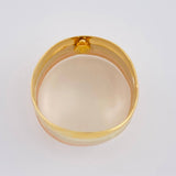Anillo Curvo Tres Lineas 3.25 g / T7 1/2 Tres Oros 18K