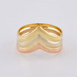 Three Intertwined Lines Ring 2.15 g / T7 Three Golds 18K