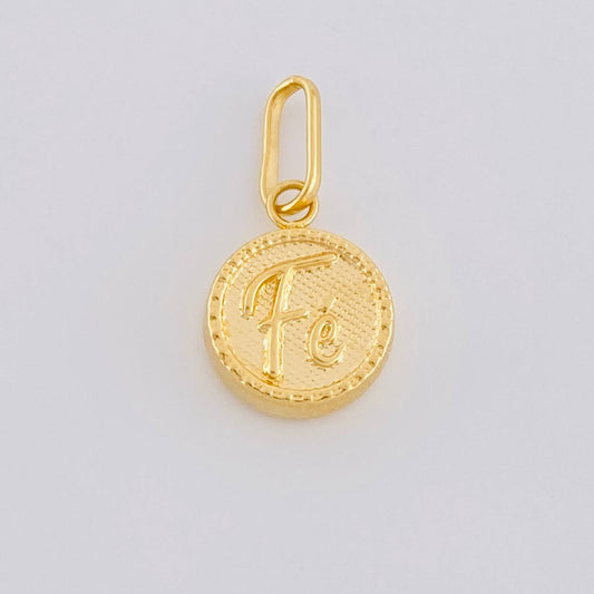 Dije Circulo Fé 0.7 g / 3/4 in Oro Amarillo 18K