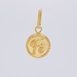 Dije Circulo Fé 0.7 g / 3/4 in Oro Amarillo 18K