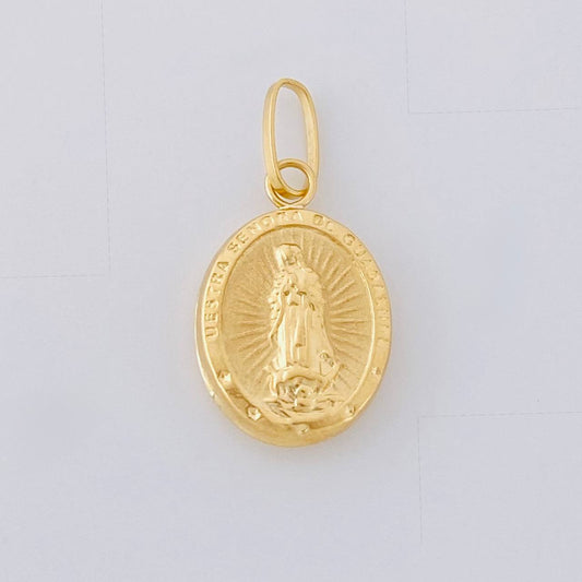 Dije Virgen Guadalupe Mate 0.7 g / 3/4 in Oro Amarillo 18K