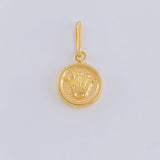 Dije Circulo Corona 0.45 g / 3/4 in Oro Amarillo 18K