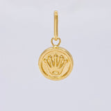 Dije Circulo Corona 0.45 g / 3/4 in Oro Amarillo 18K