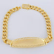 Pulso Cubano Placa Tribal 12.6 g / 8 1/2 in / 6.3 mm Oro Amarillo 18K