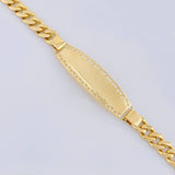 Pulso Cubano Placa Tribal 12.6 g / 8 1/2 in / 6.3 mm Oro Amarillo 18K