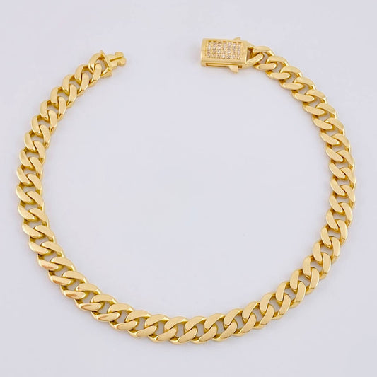 Cuban Links Bracelet 11.5 g / 21.7 cm / 6.35 mm Yellow Gold 18K +1