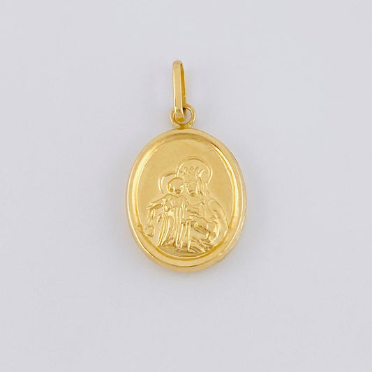 Dije Virgen Del Carmen Mate 0.95 g / 1 in Oro Amarillo 18K