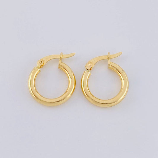 Hoop Earrings Meli 1.5 g / 1 in Yellow Gold 18K