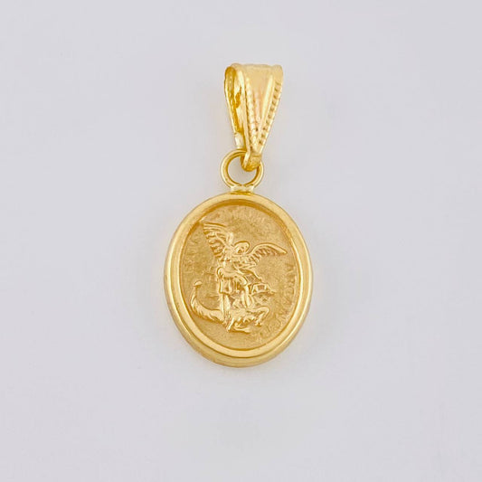 Dije San Miguel Mate 1.15 g / 3/4 in Oro Amarillo 18K