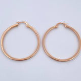 Round Hoop Earrings 2.6gr / 4cm (1.6in) / 18K Gold $