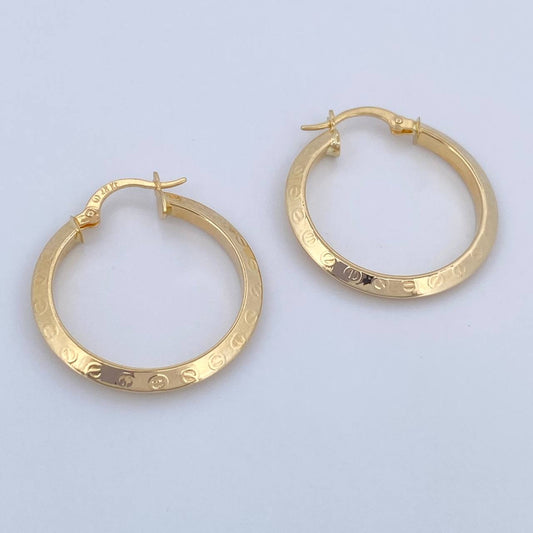 Hoop Earrings Clau 2.3gr / 3cm / 18K Gold &