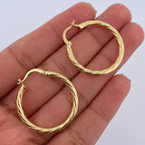 Mary Hoop Earrings 2.2gr / 2.8cm (1.1in) / 18K Gold $