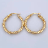 Hoop Earrings Angi 3.05gr / 1.1in / 18K Gold $