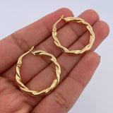 Hoop Earrings Angi 3.05gr / 1.1in / 18K Gold $