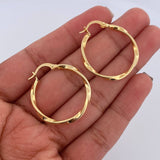Hoop Earrings Eve 1.65gr / 3cm / 18K Gold $