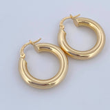 Hoop Earrings Jass 3.7gr / 2.5cm (1.0in) / 18K Gold $