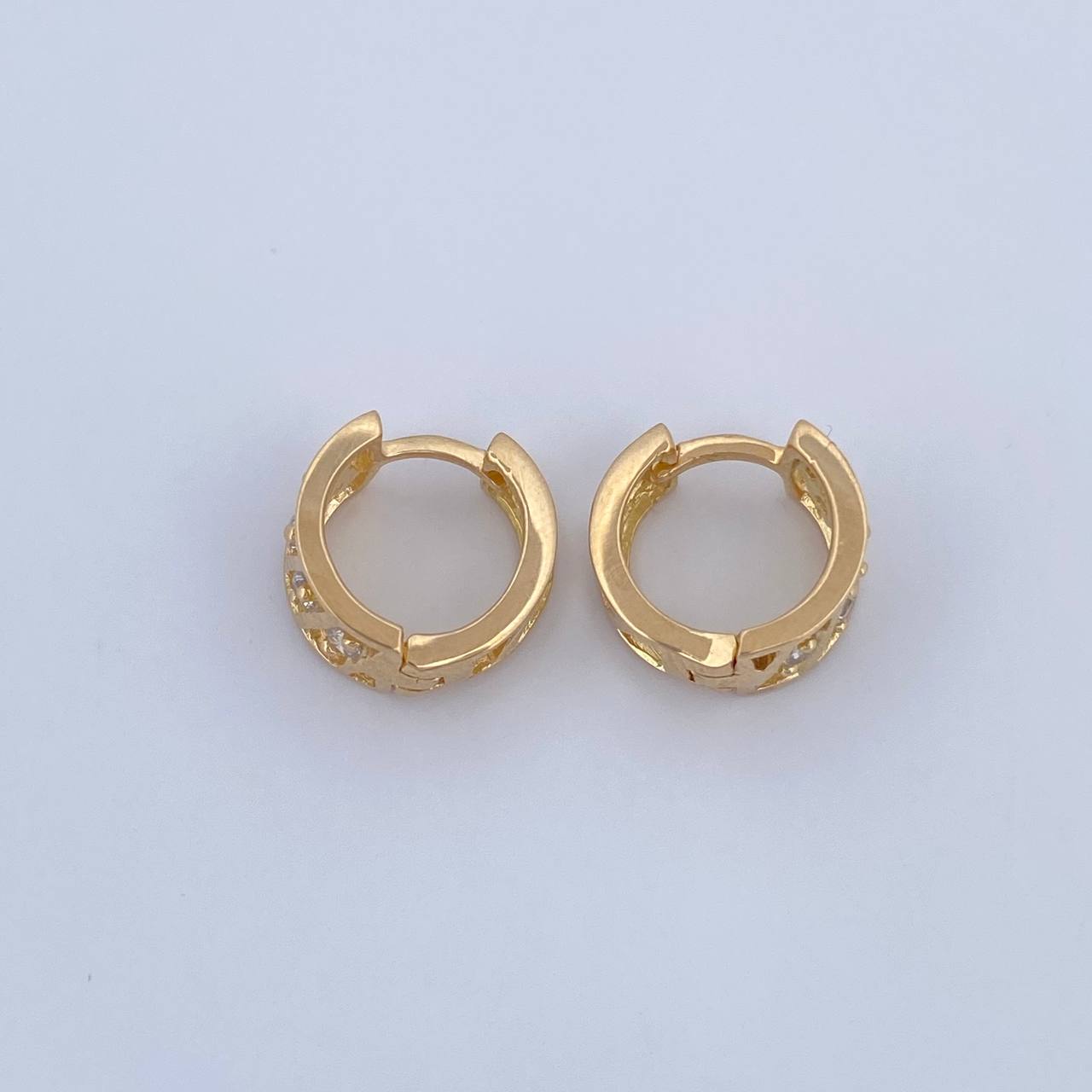 Candongas Carril Doble 3.5gr / 1cm / Oro 18K $