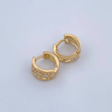 Candongas Carril Doble 3.5gr / 1cm / Oro 18K $