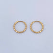 Candongas Aro Rayado 0.6gr / 1.3cm / Oro 18K $