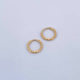 Candongas Aro Rayado 0.3gr / 0.8cm / Oro 18K $
