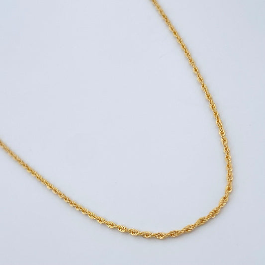 Rope Chain 1.05gr / 15 3/4 in / 18K Gold +3 &