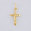 Dije Cruz Cristo Puntas Planas 0.35 g / 3/4 in Oro Amarillo 18K