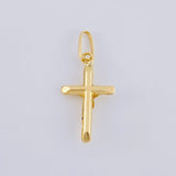Pendant Cross Christ Flat Tips 0.4 g / 3/4 in Yellow Gold 18K