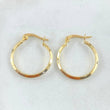 Clau Hoop Earrings 1gr / 0.9in / 18K Gold ©