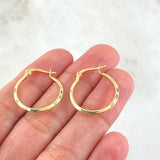 Clau Hoop Earrings 1gr / 0.9in / 18K Gold ©