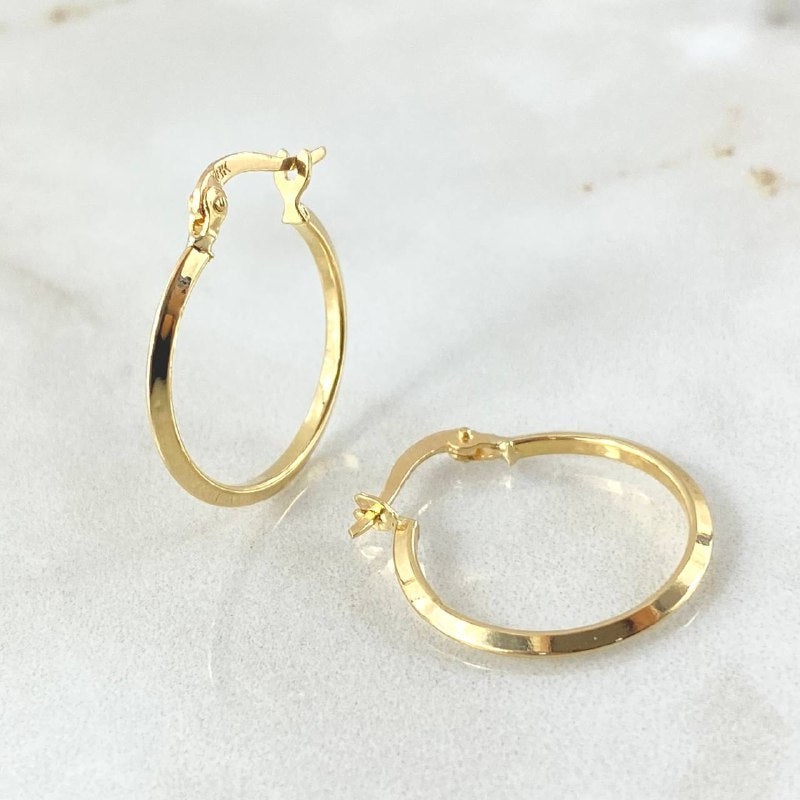 Clau Hoop Earrings 1.05gr / 0.9in / 18K Gold